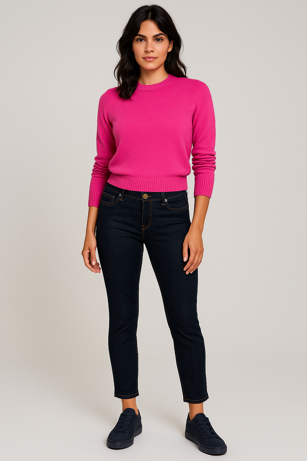 7/8 Jeans „Piper Short“ Dunkelblau