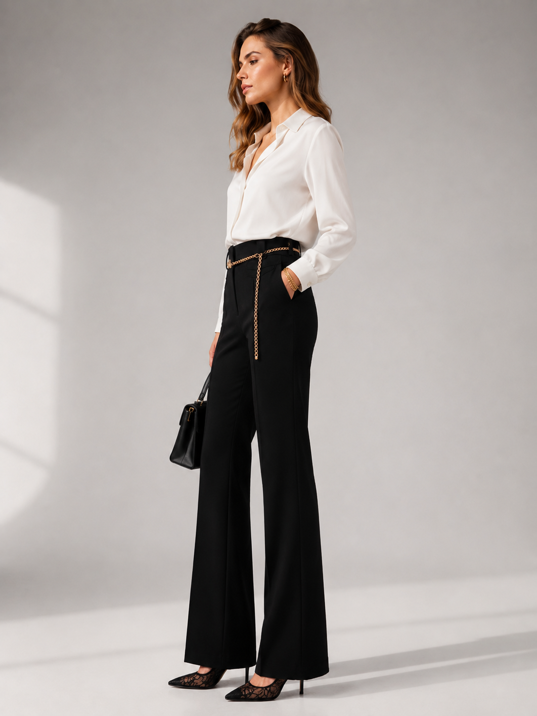 Jerseyhose „Fawn Flap Pocket“ Schwarz