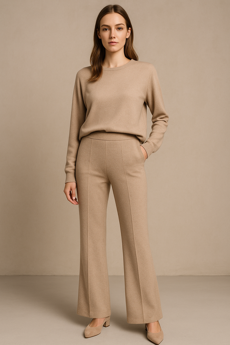 Hose „Ava“ Melange Beige