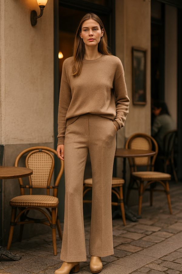 Hose „Ava“ Melange Beige
