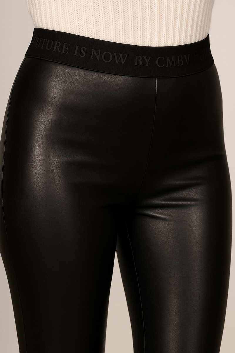 Lederimitat Hose „Randa“ Schwarz