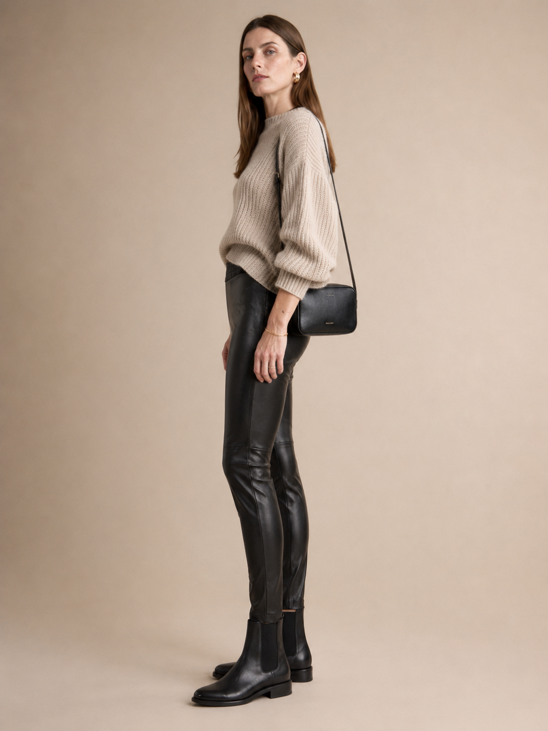 Cambio Urbaner Chic Lederimitat Hose Randa Schwarz - Design-Fokus