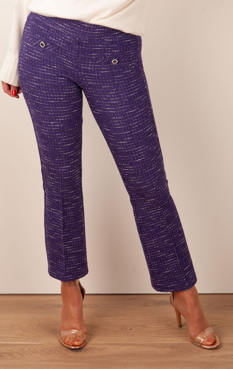 Hose „Ranee“ Lila | Weiß | Schwarz