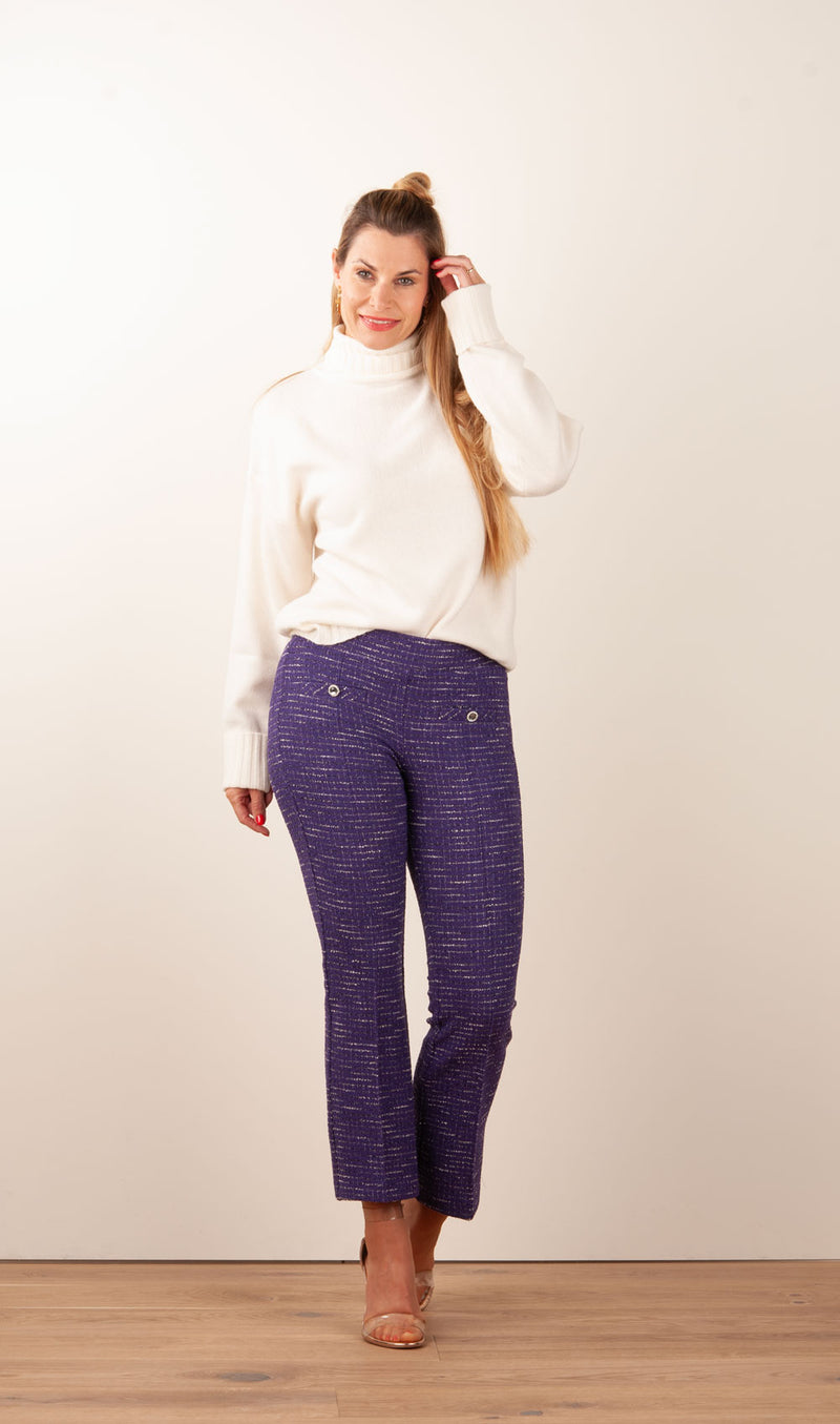 Hose „Ranee“ Lila | Weiß | Schwarz