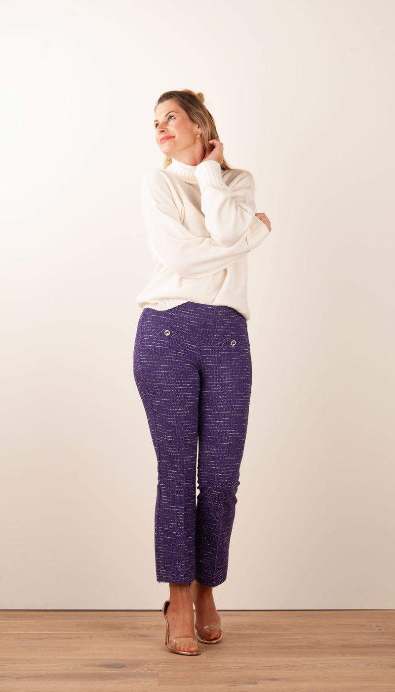 Hose „Ranee“ Lila | Weiß | Schwarz