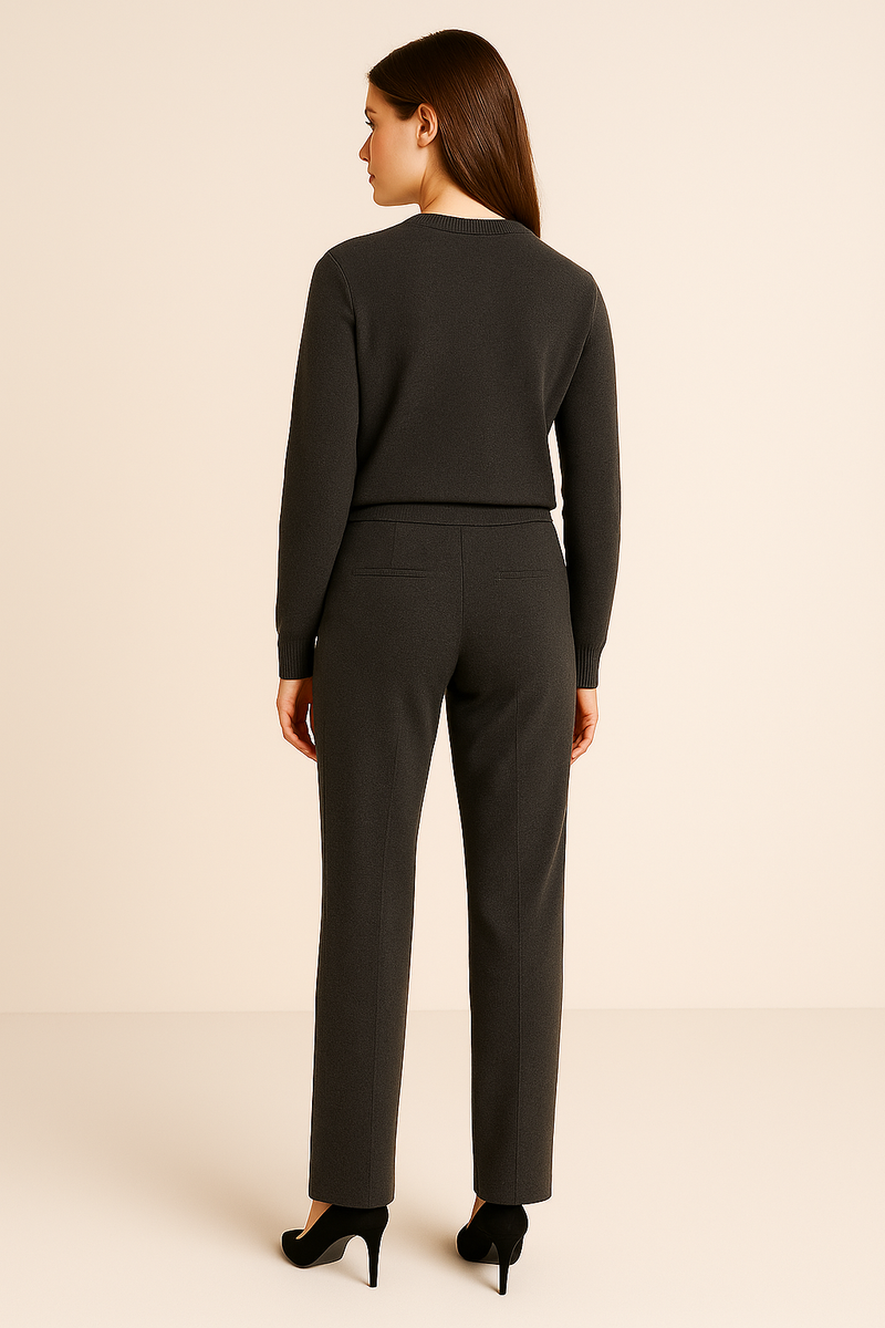 Hose „Ava Utility“ Melange Anthrazit