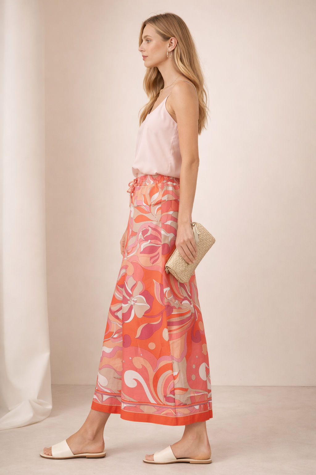 Statement-Culotte „August“ Pink/Taupe/Rosa/Orange