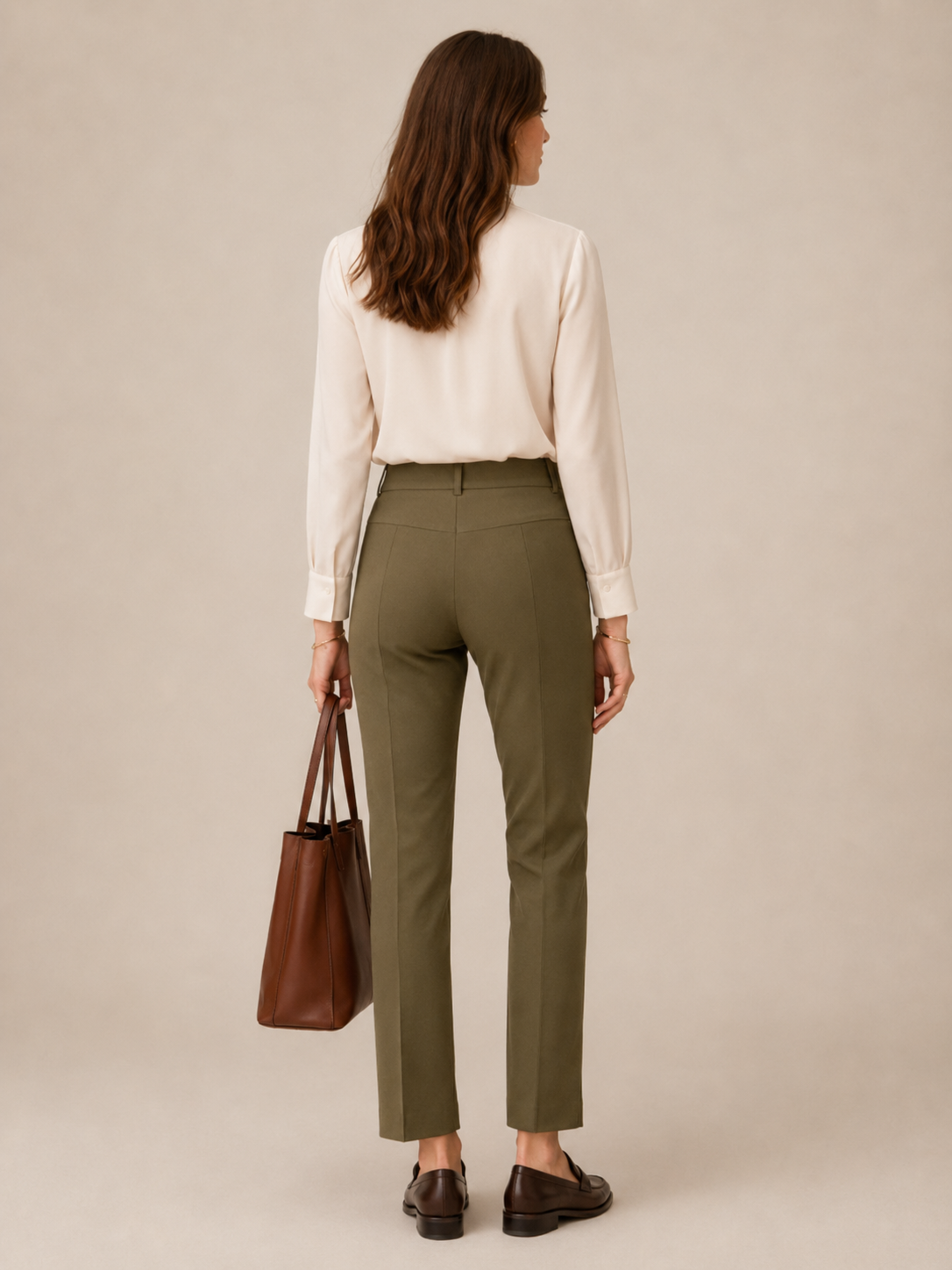 Stilvolle Hose „Farah“ Olivgrün / Khaki