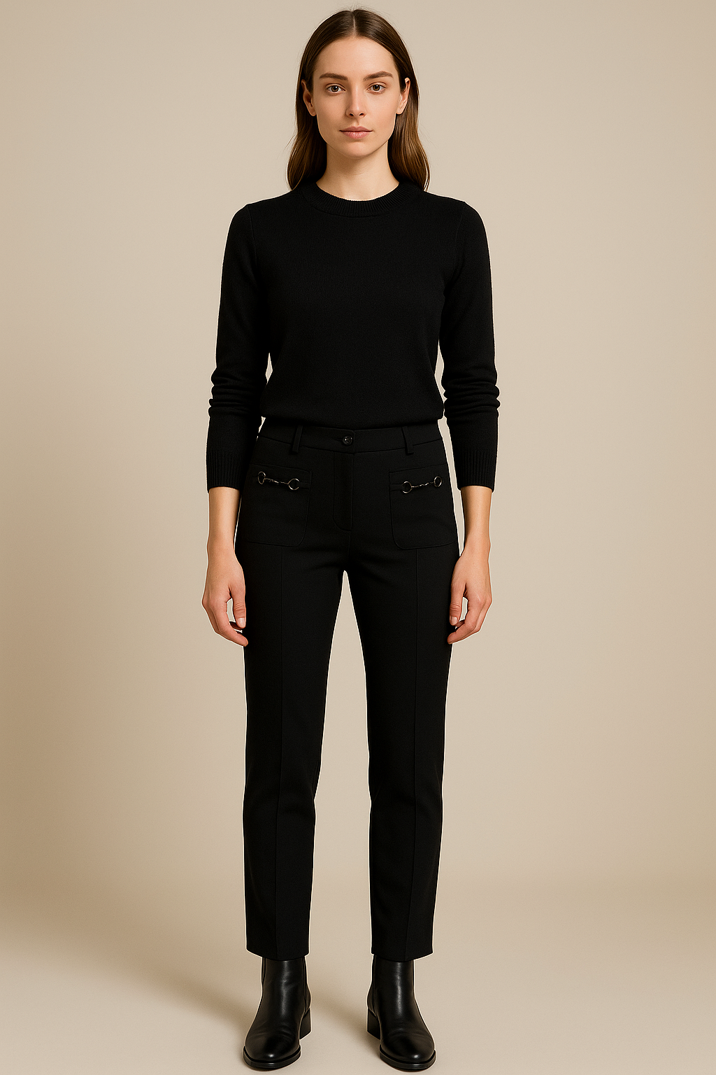 Hose „Farah Patched Pocket“ Schwarz