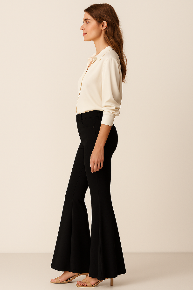 Hose „Flair Flared“ Schwarz