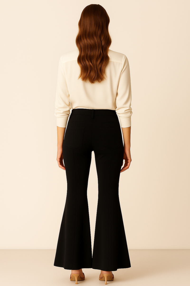 Hose „Flair Flared“ Schwarz