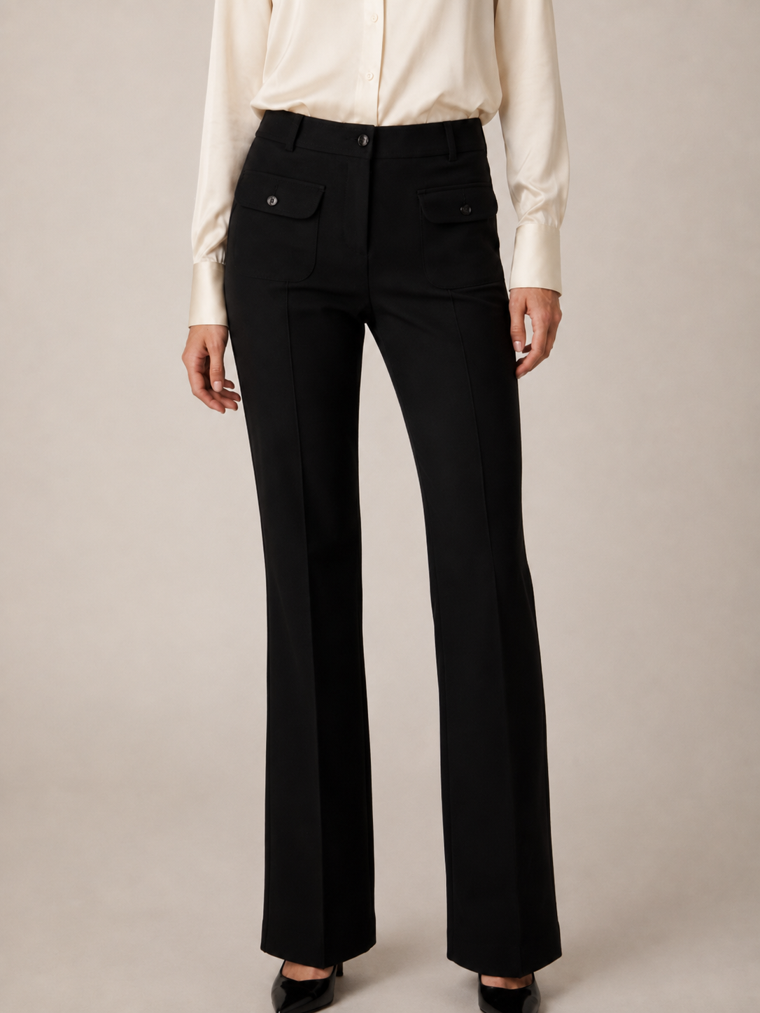 Stoffhose „Farah Pocket Long“ Schwarz