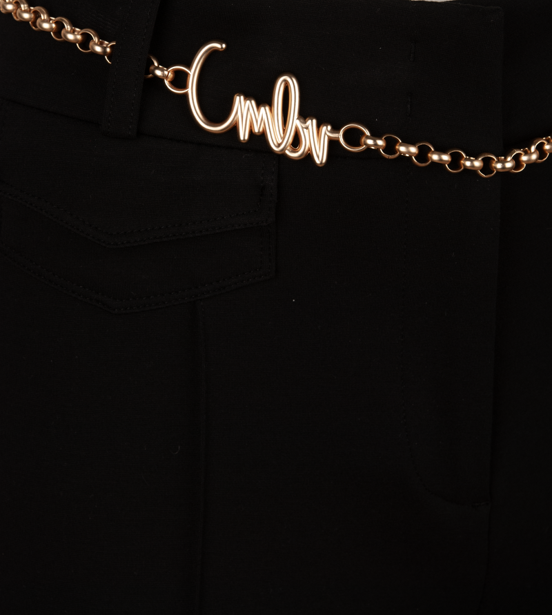 Hose „Fawn Flap Pocket“ Schwarz