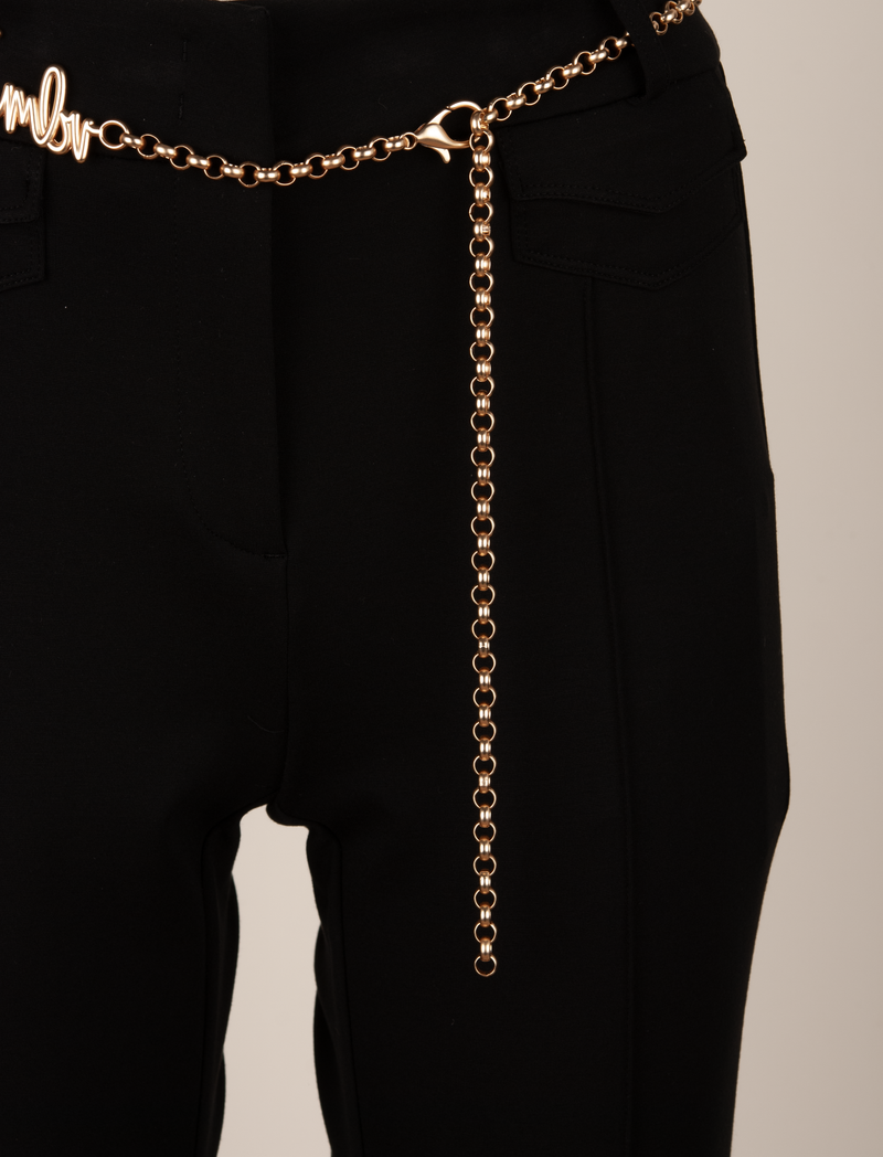 Hose „Fawn Flap Pocket“ Schwarz