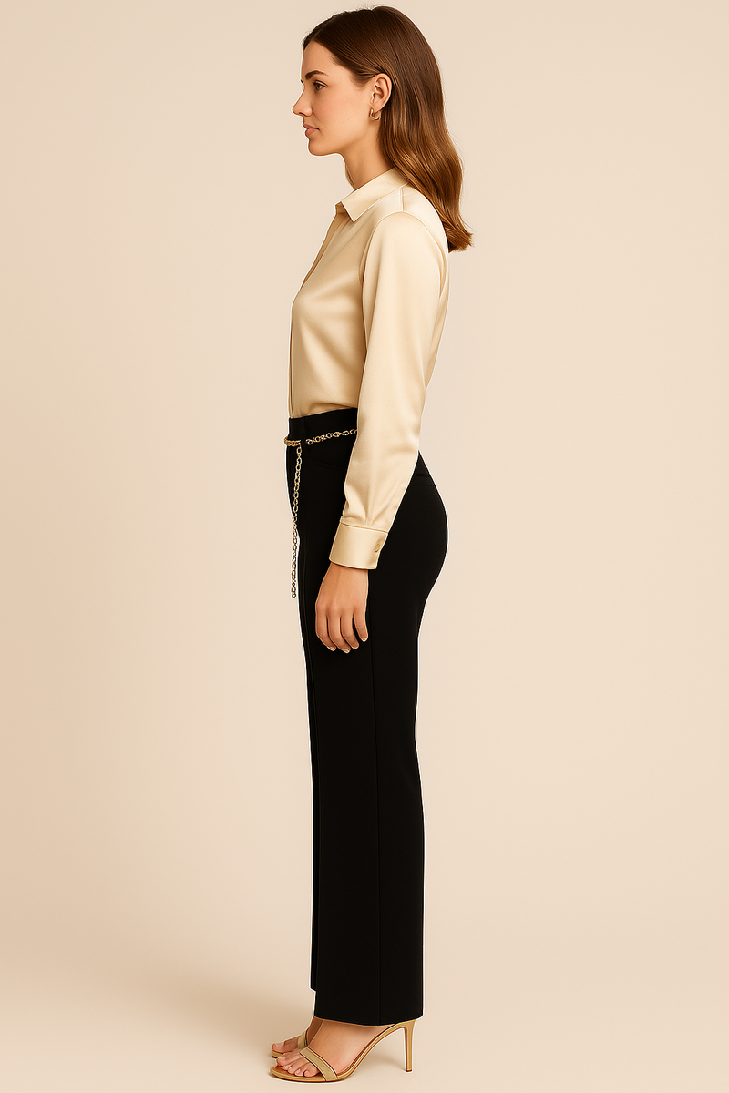 Hose „Fawn Flap Pocket“ Schwarz