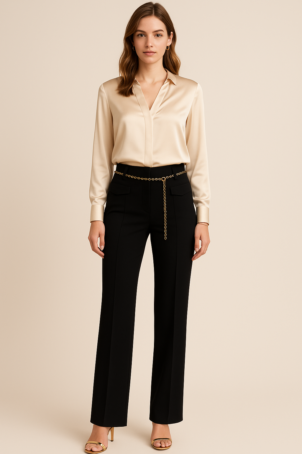 Hose „Fawn Flap Pocket“ Schwarz