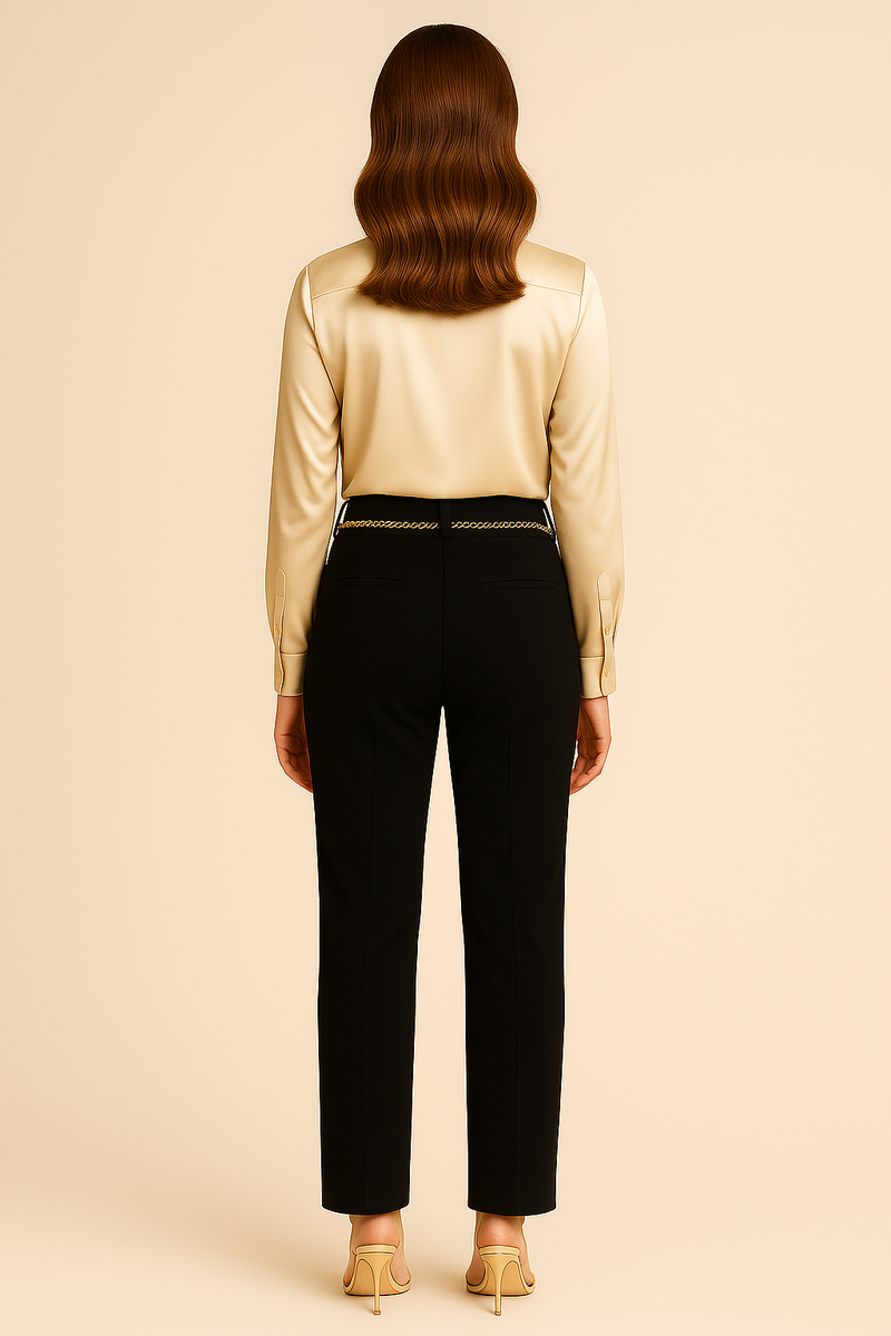 Hose „Fawn Flap Pocket“ Schwarz