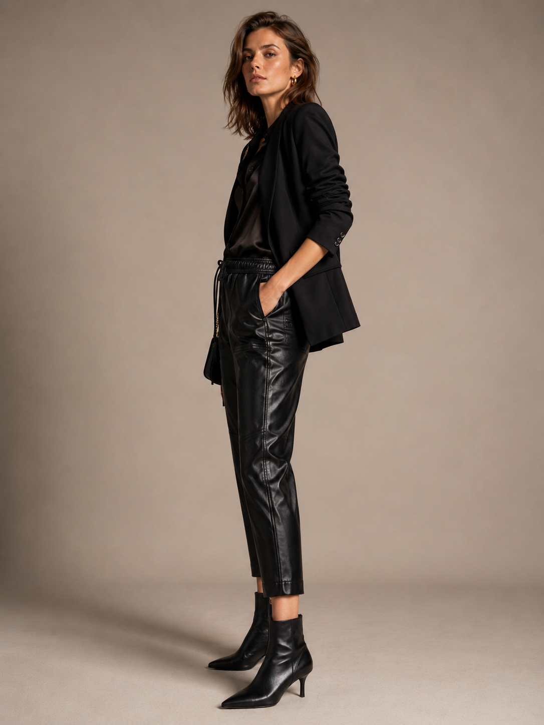 Vegane Lederhose „June“ Schwarz