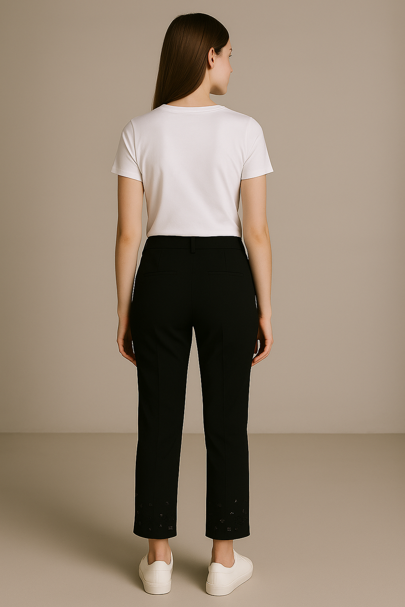 Hose „Francoise Pailletten“ Schwarz