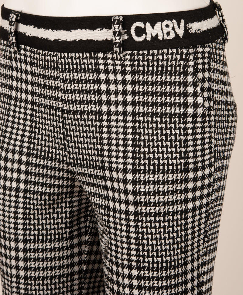 Hose „Francoise Cropped“ Schwarz | Weiß