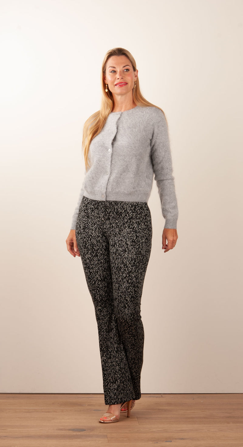 Hose „Flower“ Schwarz | Weiß