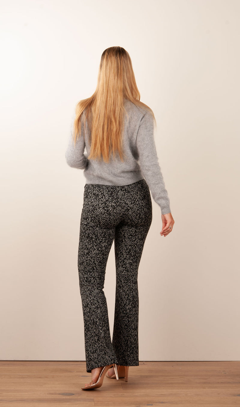 Hose „Flower“ Schwarz | Weiß