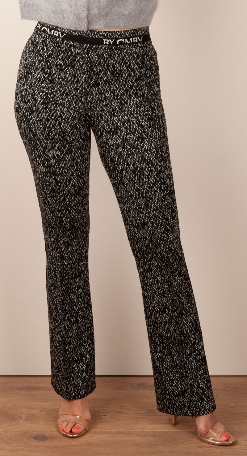 Cambio Hose „Flower“ Schwarz | Weiß