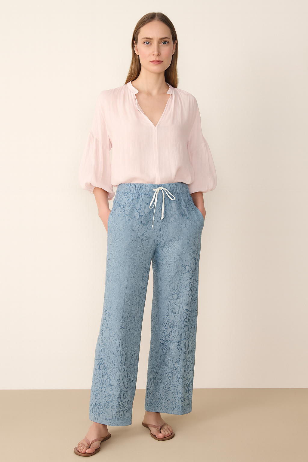 Hose „Clara Lochmuster“ Blau