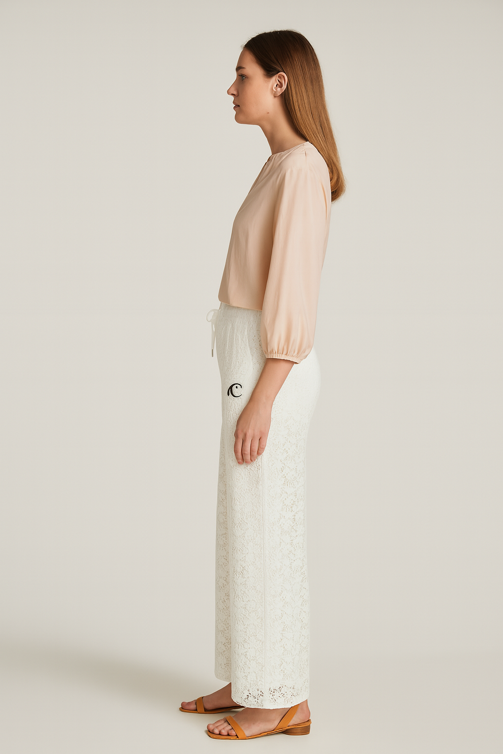 Hose „Avril Spitze“ Weiß