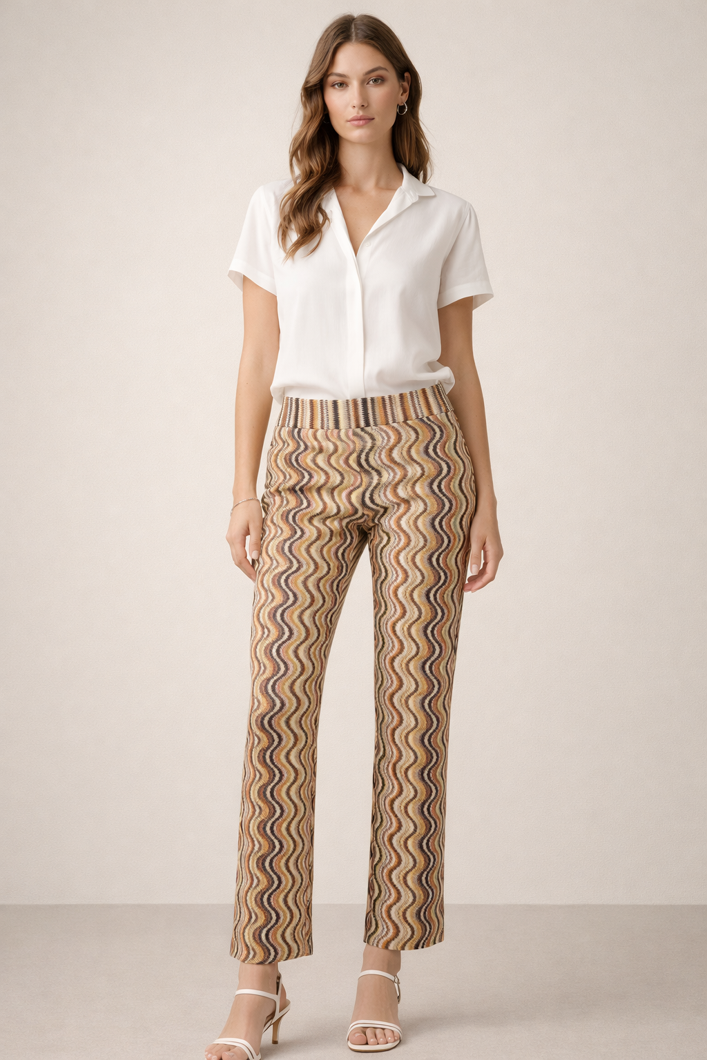 Hose „Faith“ Erd- | Goldtönen