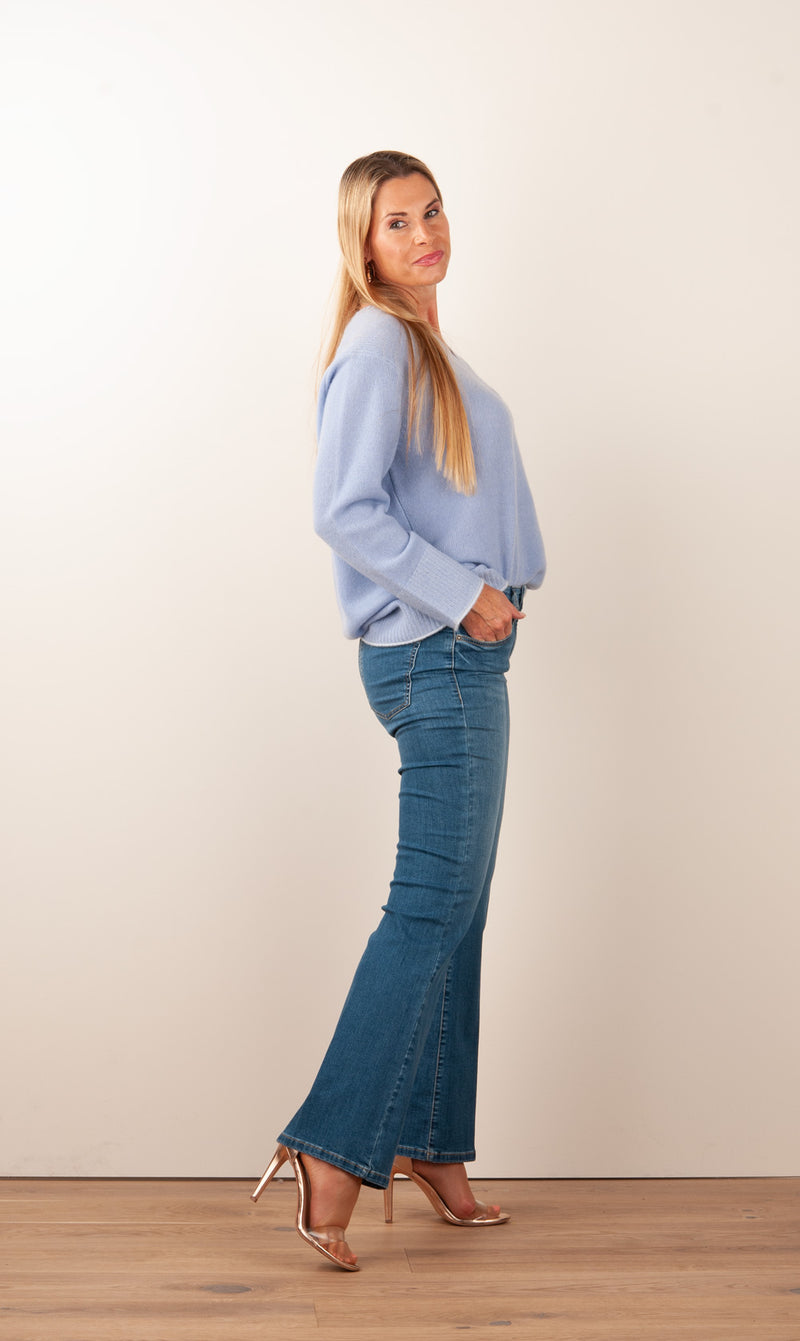 Jeans „Paris Flared“ Blau