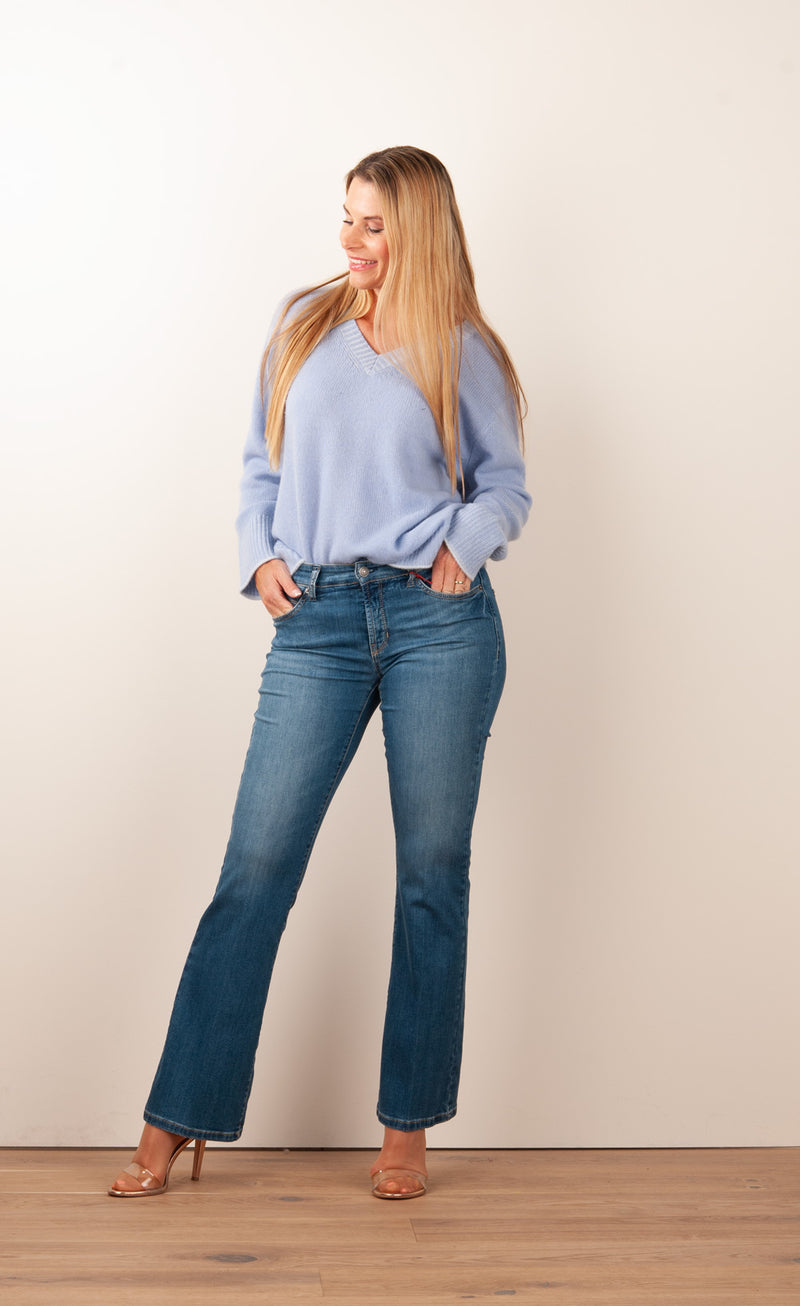 Jeans „Paris Flared“ Blau
