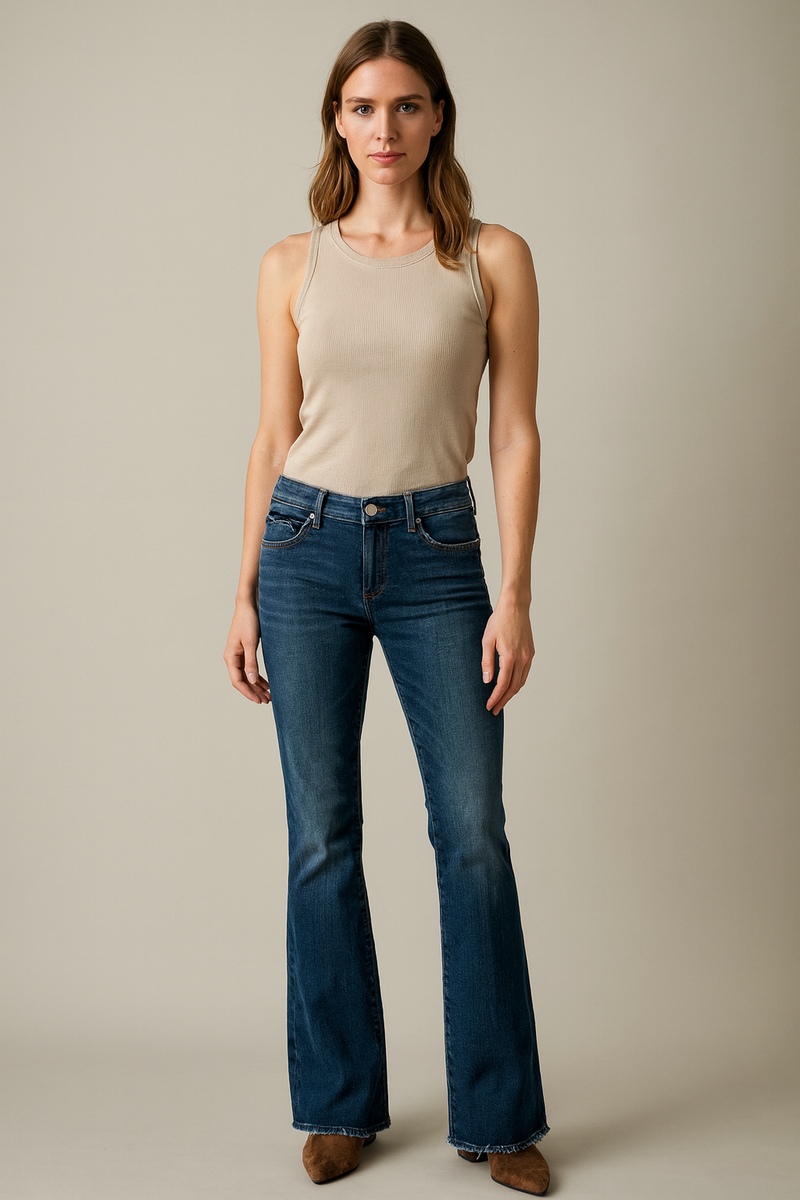 Jeans „Paris Flared“ Blau