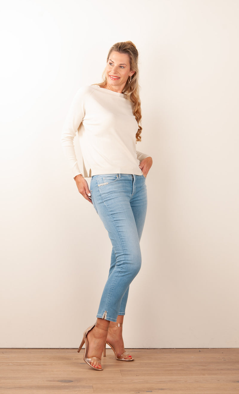 7/8 Jeans „Piper Short“ Blau