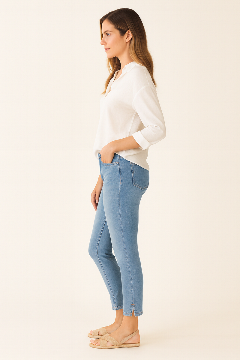 7/8 Jeans „Piper Short“ Blau