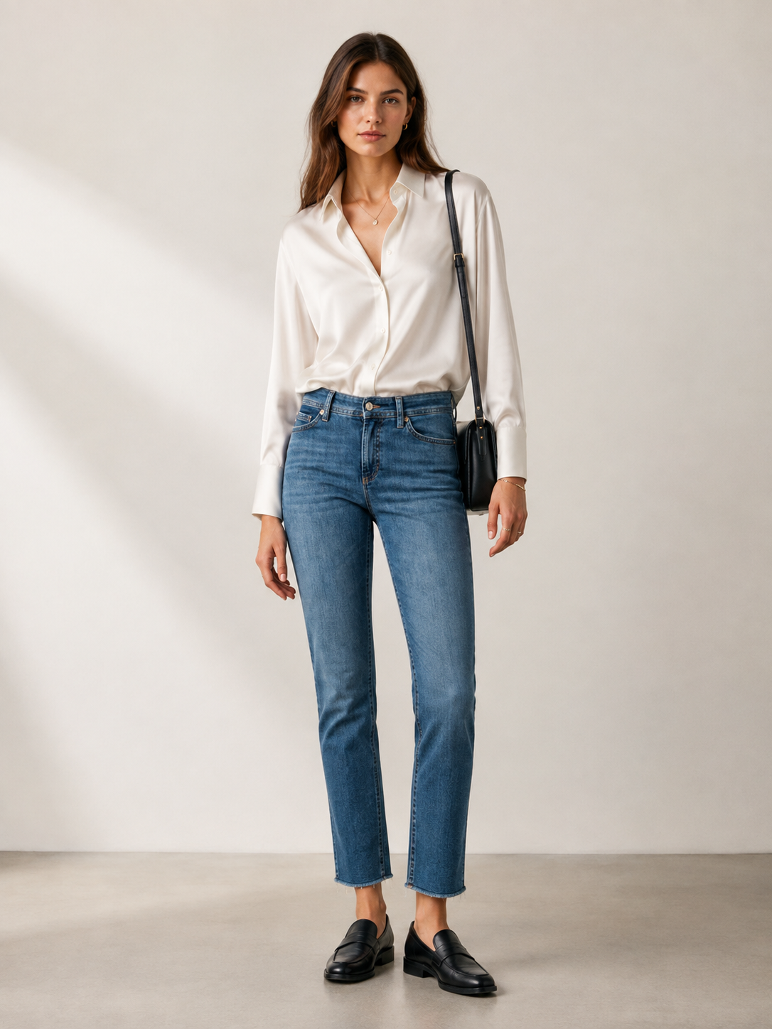 Jeans „Piper Cropped“ Blue Washed