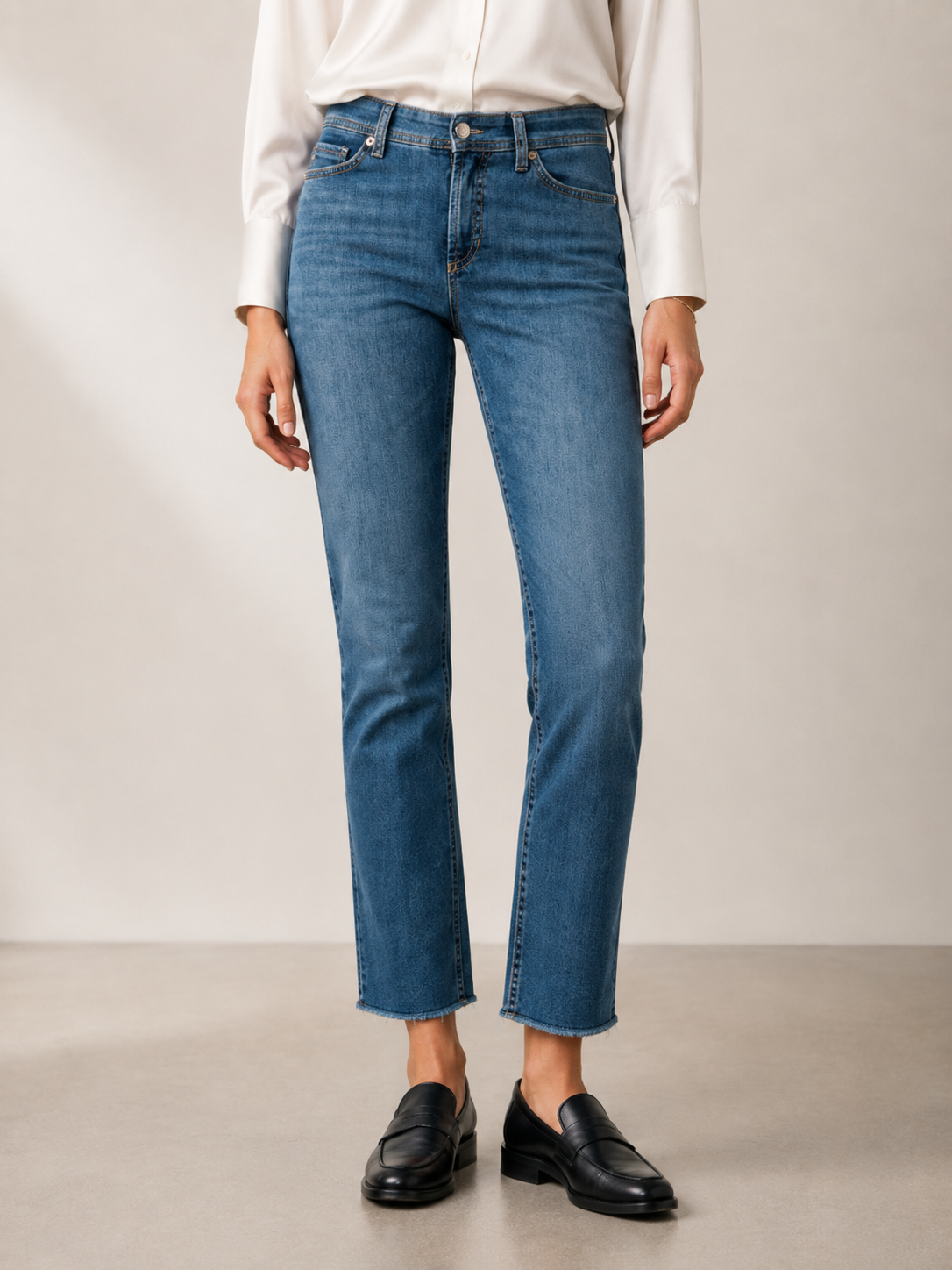 Jeans „Piper Cropped“ Blue Washed