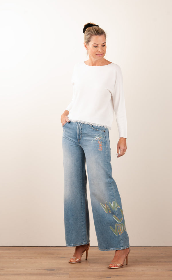 Jeans „Palazzo x Lilli Grill“ Blau