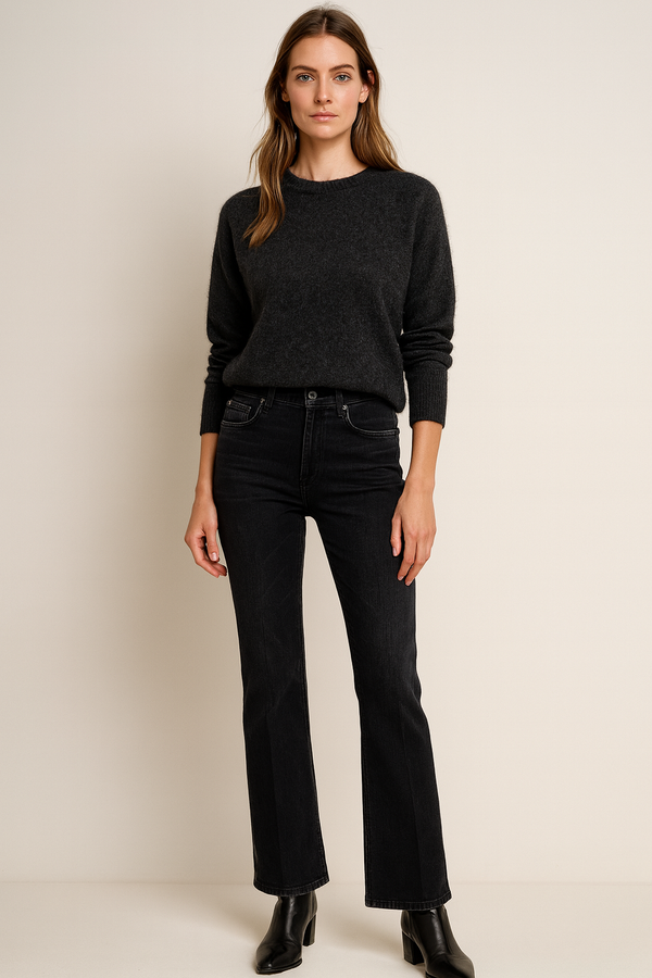 Jeans „Paris Flared“ Schwarz
