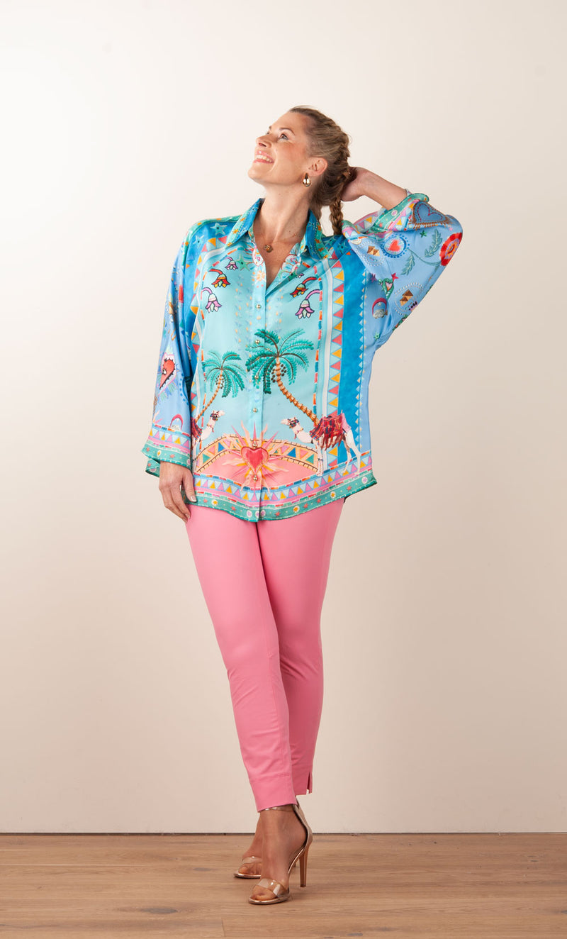 Bluse Türkis | Multicolor