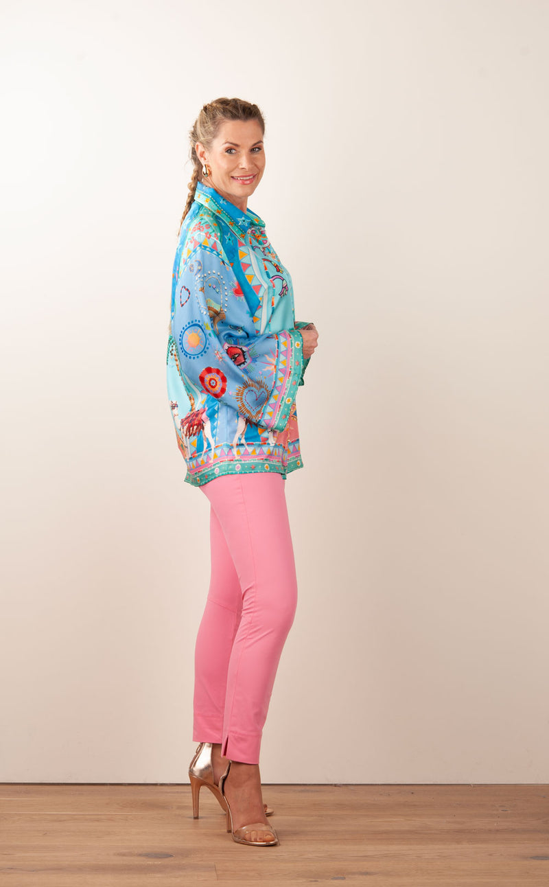 Bluse Türkis | Multicolor