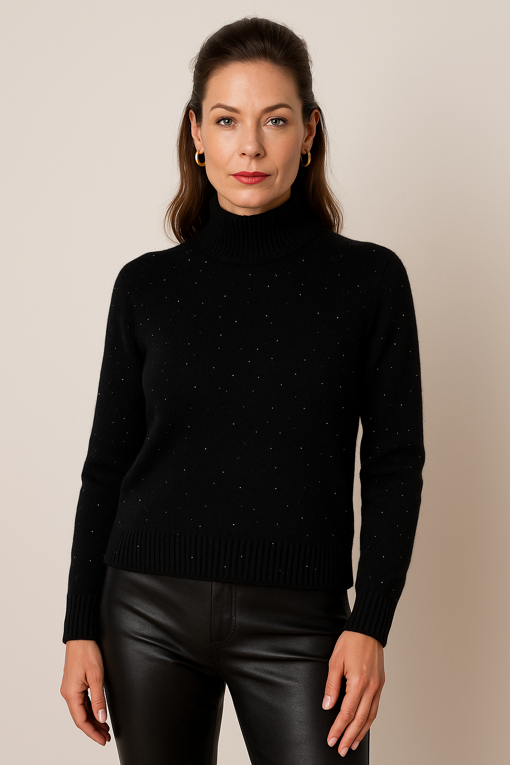 Pullover „Pailletten“ Schwarz