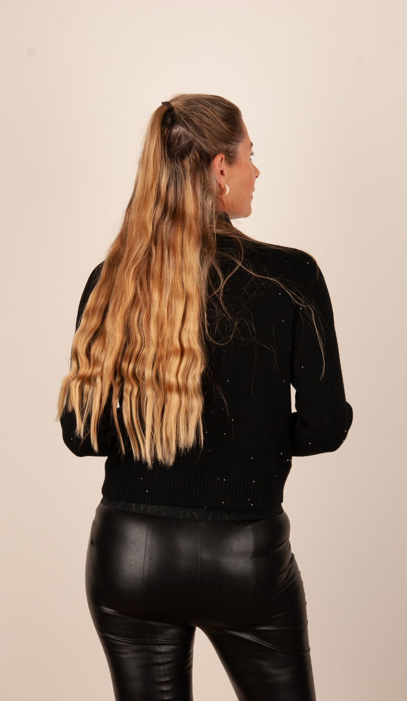 Pullover „Pailletten“ Schwarz