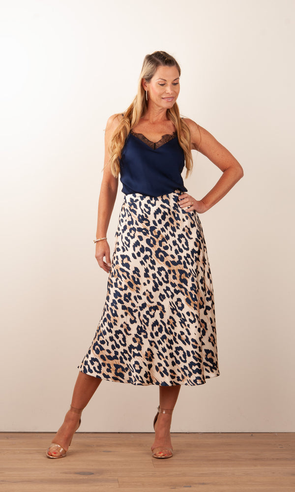 Rock „Leo“ Beige | Blau
