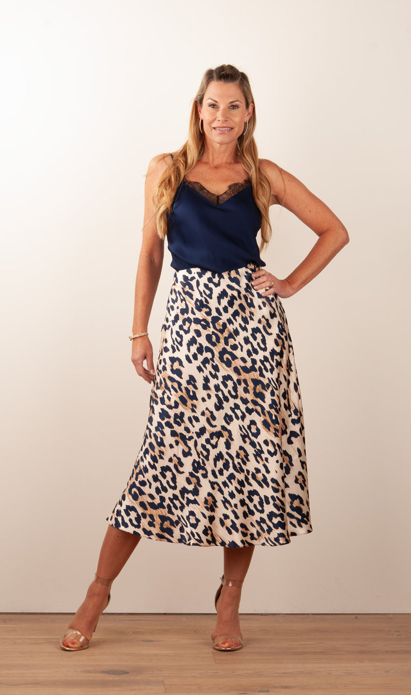 Rock „Leo“ Beige | Blau