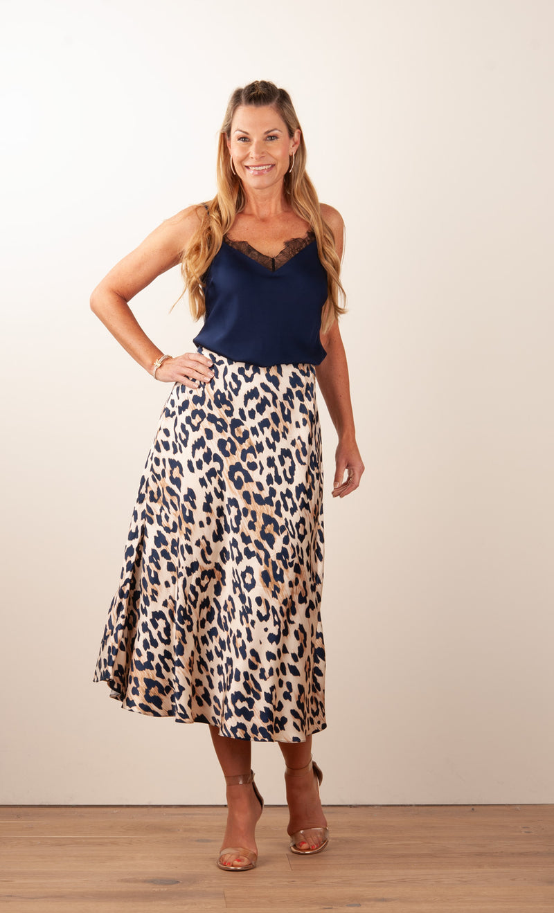 Rock „Leo“ Beige | Blau