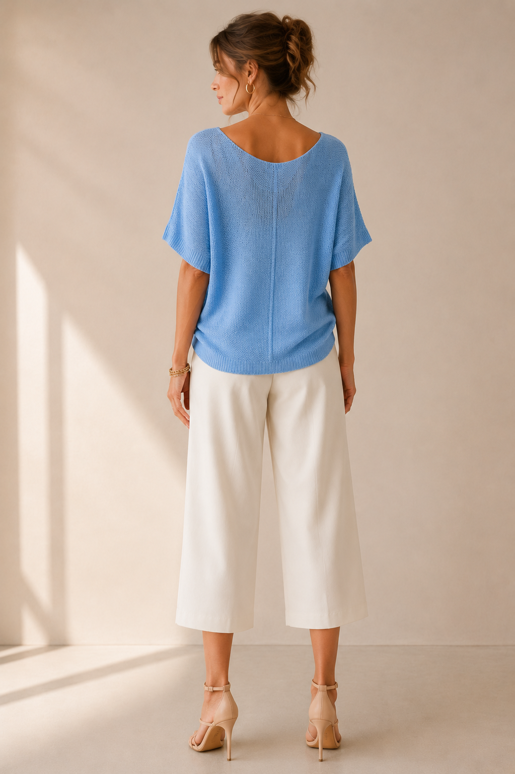 Strickshirt Hellblau
