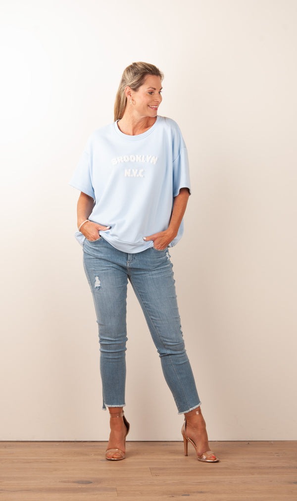 Sweatshirt „Brooklyn“ Hellblau