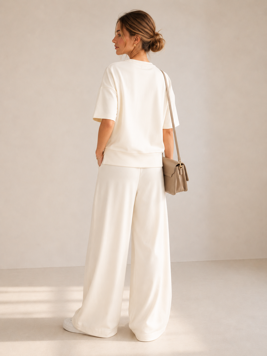 Statement-Sweatshirt Creme