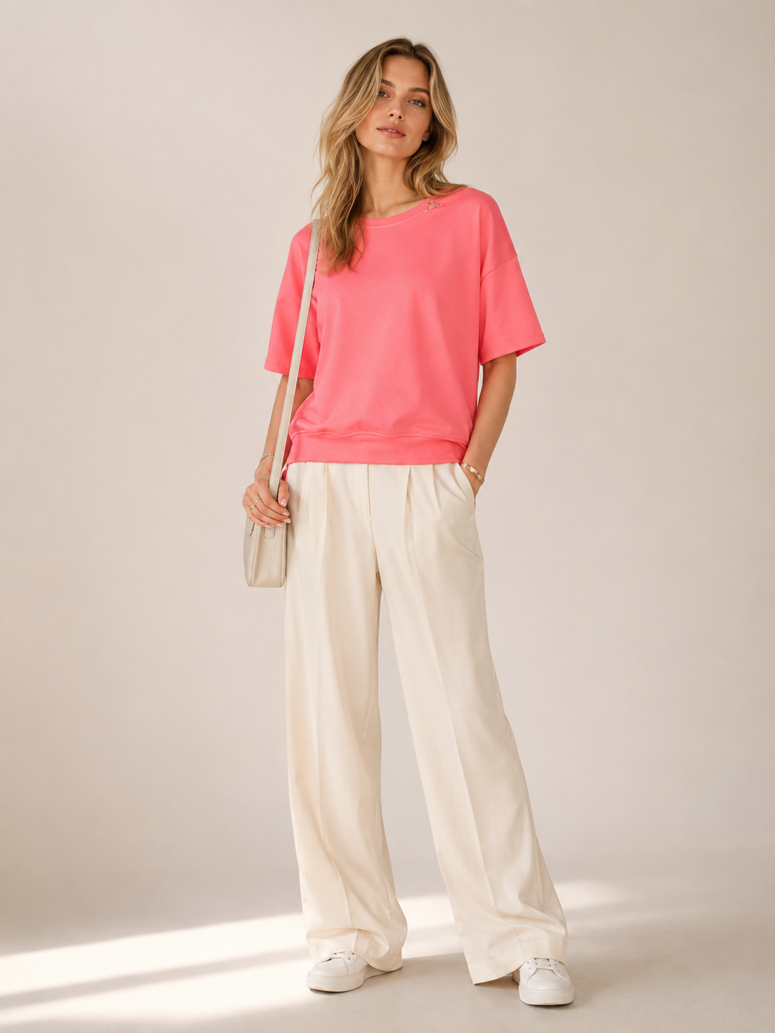 Statement-Sweatshirt Neonpink